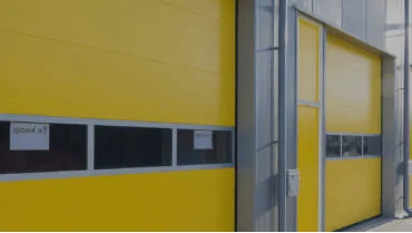 Self storage unit doors
